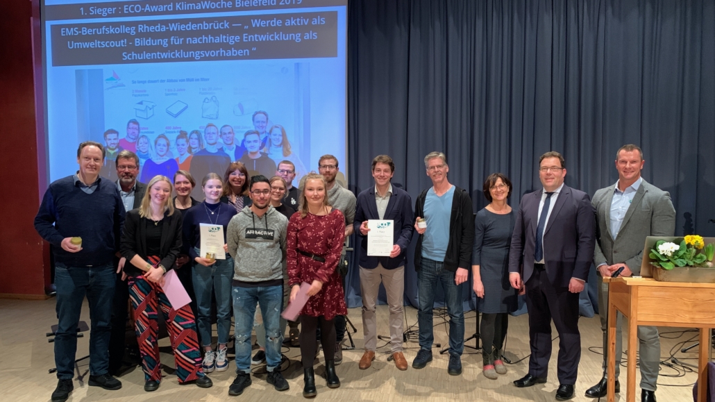 1. Preis des ECO-Award 2019: EMS-Berufskolleg mit dem Projekt „Werde aktiv als Umweltscout!“